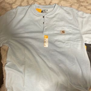 4 new carhartt short sleeve Henleys. BNWT. Mediums but fit like a large